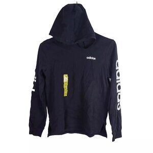 Adidas Boys Hoodie Long Sleeve Cotton Vietnam Active Wear Youth Black S-8